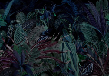 Palmiye yaprakları ve renkli…